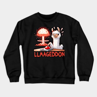 Llamageddon Llama (Back Print) Crewneck Sweatshirt